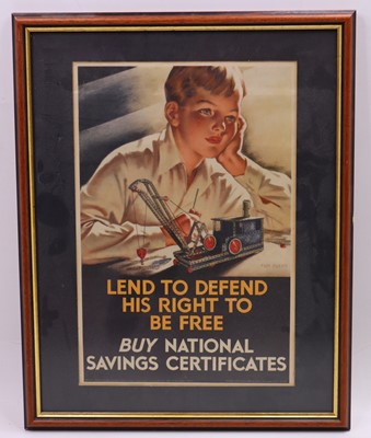 Lot 2069 - An original wartime National Savings poster to...