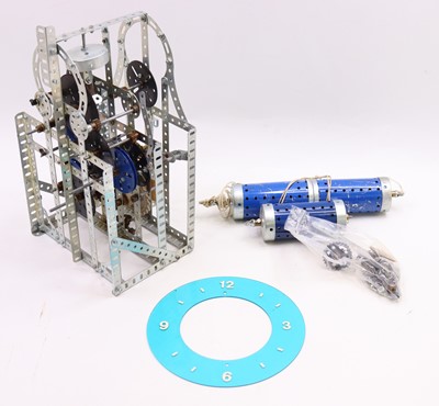 Lot 2087 - Meccano made up model of a clock, built from...