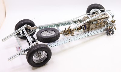 Lot 1843 - Meccano made up model of a car chassis, built...