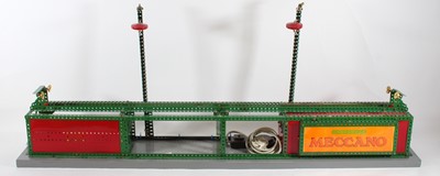 Lot 1809 - Meccano made up model of a raised train track,...