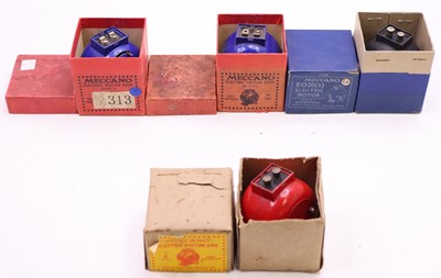Lot 2108 - Four Meccano EO20 and EO6 electric "Cricket...