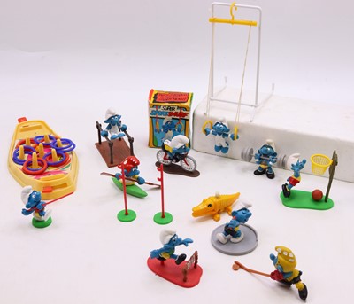 Lot 1675 - Peyo Scleich small collection of Smurf...