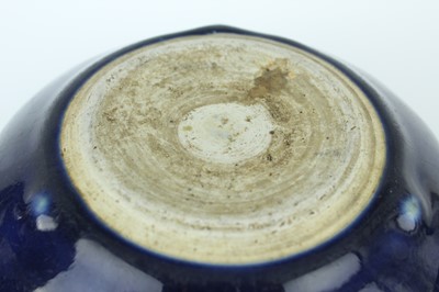 Lot 75 - A pair of Chinese blue-glazed porcelain...