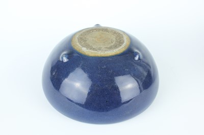 Lot 75 - A pair of Chinese blue-glazed porcelain...