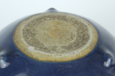 Lot 75 - A pair of Chinese blue-glazed porcelain...