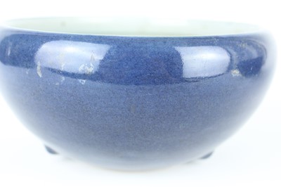 Lot 75 - A pair of Chinese blue-glazed porcelain...