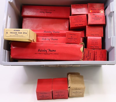 Lot 141 - A collection of Hornby 0 gauge wagons and...