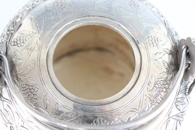 Lot 59 - A Chinese silver export twin-handled teapot,...