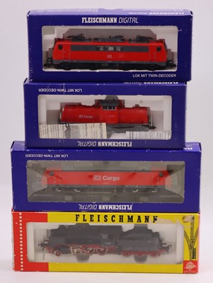Lot 648 - Four HO gauge Fleischmann locos to include a...