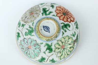 Lot 182 - A near pair of Chinese famille verte jars and...