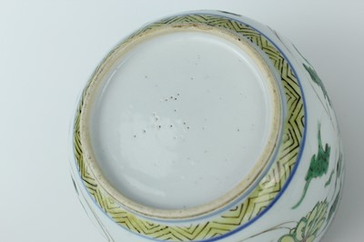 Lot 182 - A near pair of Chinese famille verte jars and...