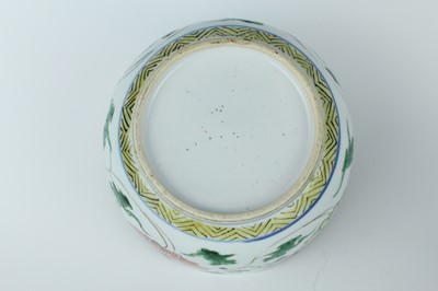 Lot 182 - A near pair of Chinese famille verte jars and...