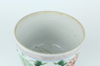 Lot 182 - A near pair of Chinese famille verte jars and...