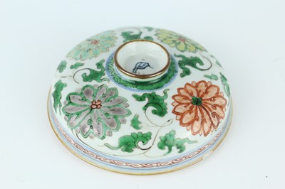 Lot 182 - A near pair of Chinese famille verte jars and...