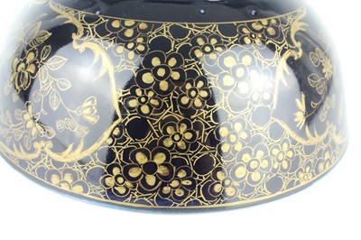 Lot 91 - A large Chinese blue-ground gilt-decorated...