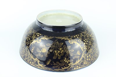 Lot 91 - A large Chinese blue-ground gilt-decorated...