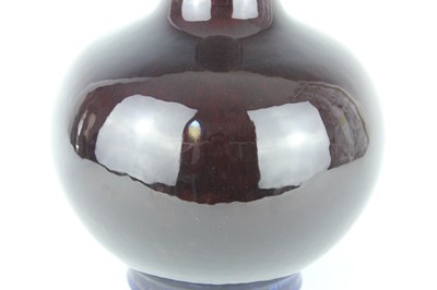 Lot 82 - Two large Chinese monochrome bottle vases,...