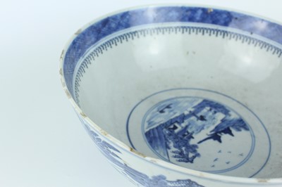Lot 2 - A pair of Chinese blue and white ‘landscape’...