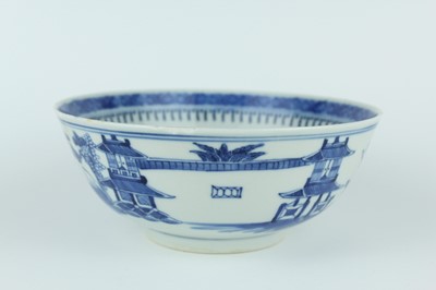 Lot 2 - A pair of Chinese blue and white ‘landscape’...