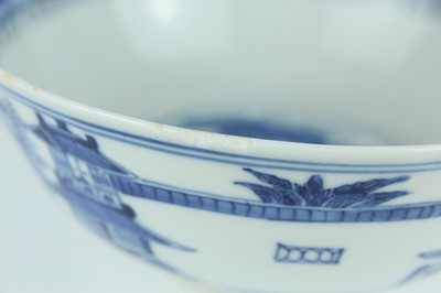 Lot 2 - A pair of Chinese blue and white ‘landscape’...
