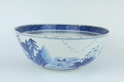 Lot 2 - A pair of Chinese blue and white ‘landscape’...