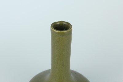 Lot 80 - A pair of Chinese teadust-glazed bottle vases,...