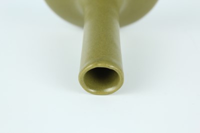 Lot 80 - A pair of Chinese teadust-glazed bottle vases,...