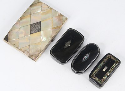 Lot 357 - A Victorian mother of pearl visiting card case,...