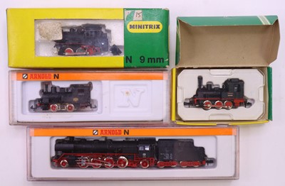 Lot 733 - Four N gauge locos to include two generic...