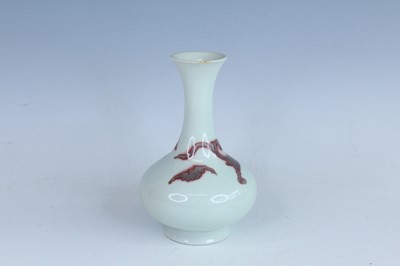 Lot 174 - A Chinese copper-red decorated yuhuchun vase,...