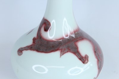 Lot 174 - A Chinese copper-red decorated yuhuchun vase,...