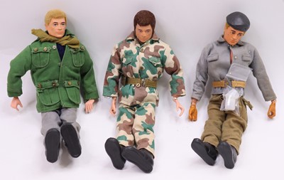 Lot 1952 - Palitoy Action Man Vintage group of 3 clothed...