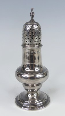 Lot 2149 - A George III silver pedestal lighthouse sugar...