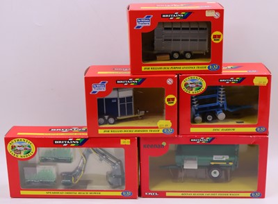 Lot 1632 - Britains 1/32 scale group of five farming...