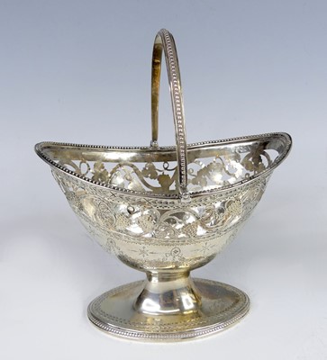 Lot 2239 - A George III silver swing handle pedestal...