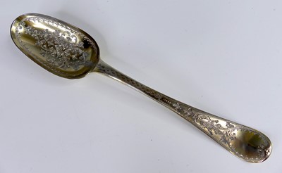 Lot 2093 - A George II silver tablespoon, in the...