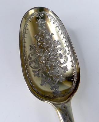 Lot 2093 - A George II silver tablespoon, in the...