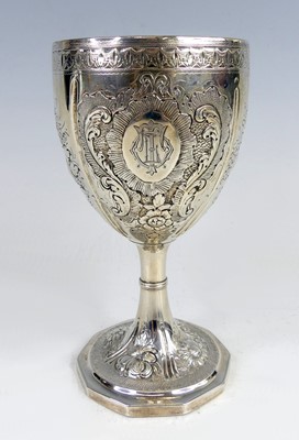 Lot 2161 - A George III Scottish silver goblet, all-over...