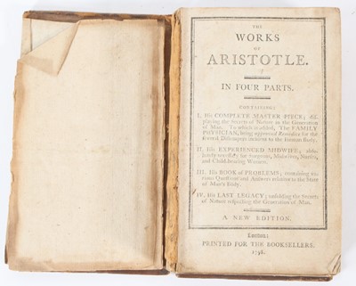 Lot 558 - Anon: The Works Of Aristotle In Four Parts,...