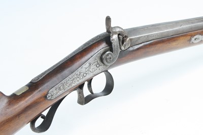 Lot 880 - A 19th century percussion sporting gun, the...