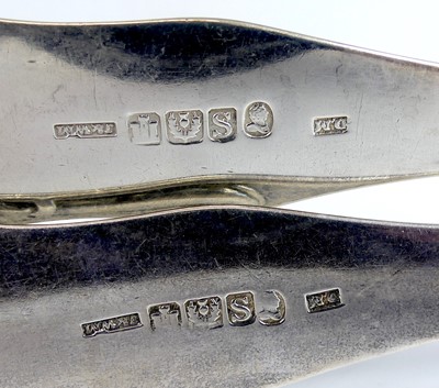 Lot 2095 - A pair of George IV silver serving spoons, in...