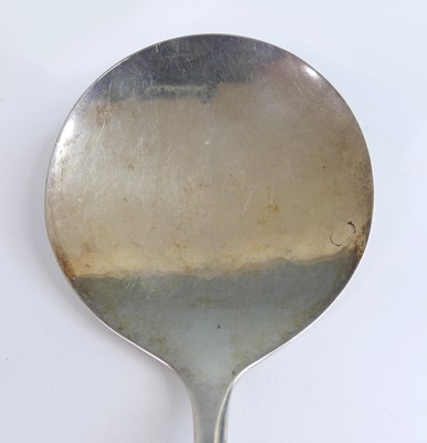Lot 2094 - A large George III silver serving spoon,...