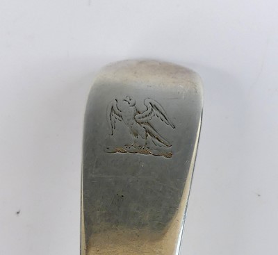 Lot 2094 - A large George III silver serving spoon,...