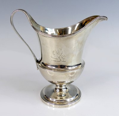 Lot 2118 - A George III silver oversize pedestal cream...