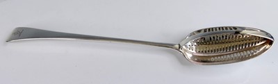 Lot 2092 - A George III silver straining spoon, in the...