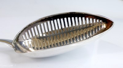 Lot 2092 - A George III silver straining spoon, in the...