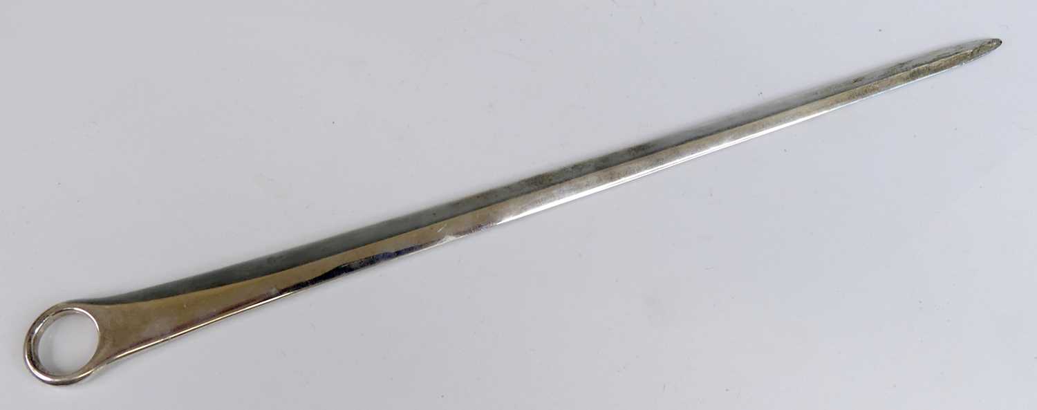 Lot 2081 - A George III silver meat skewer, maker Peter &...