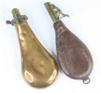 Lot 913 - A late 19th century copper powder flask, of...