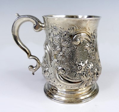 Lot 2156 - A George II silver christening tankard,...