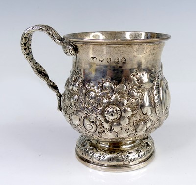 Lot 2160 - A George IV silver christening mug, of...